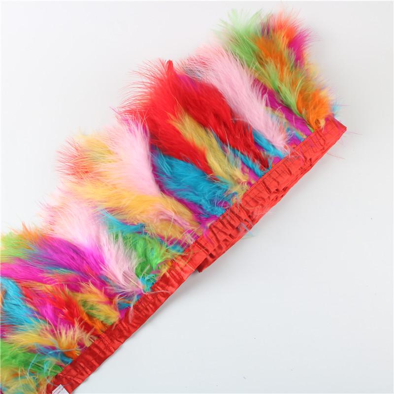 Feather2 Meter Fluffy Marabou Feathers Trim Fringe Wedding Dress Turkey Feather Ribbon Plumes Carnival Accessories Decorative Crafts