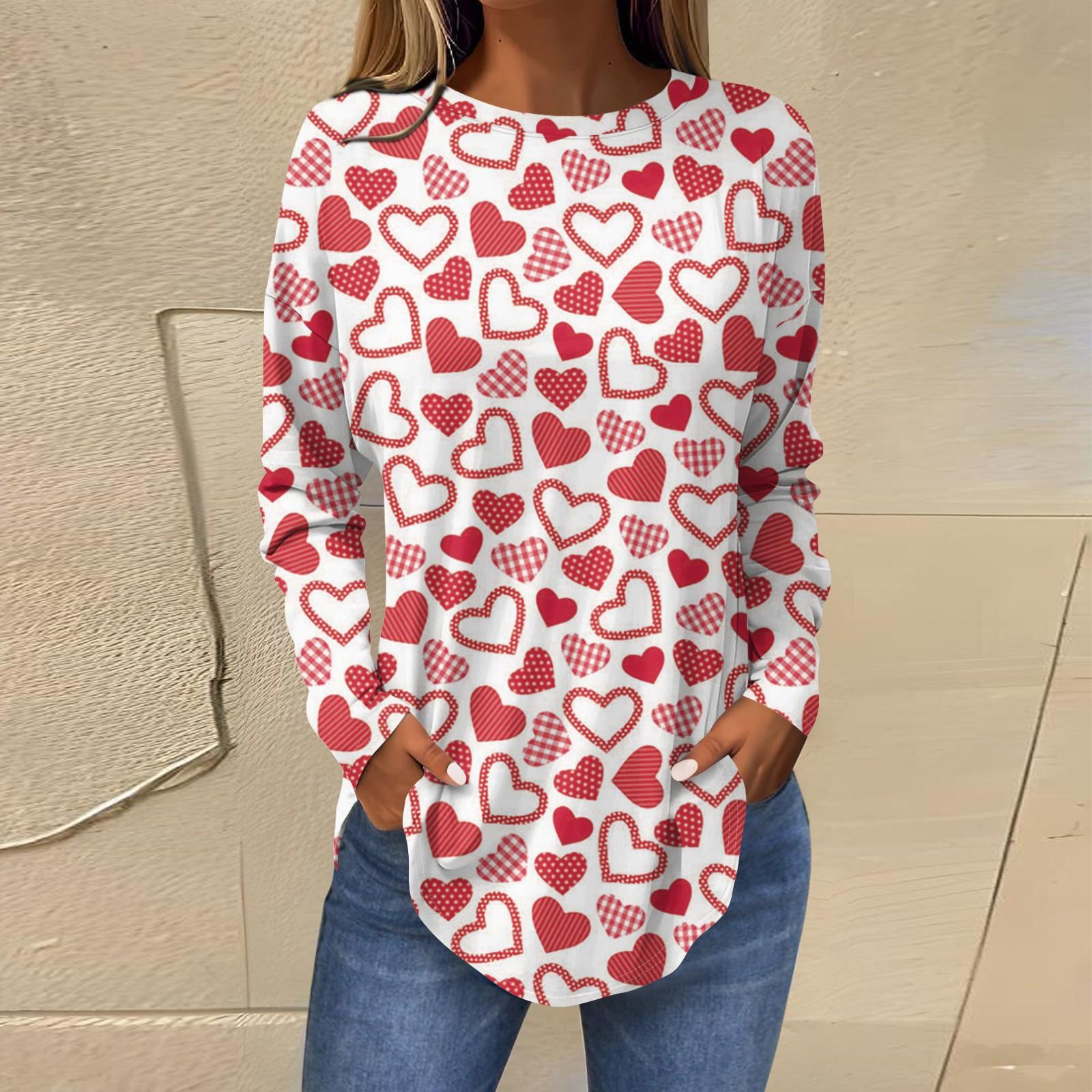 

Женская модная и повседневная рубашка с рукавом семь четвертей. Топ-пуловер с принтом ко Дню Святого Патрика M красный