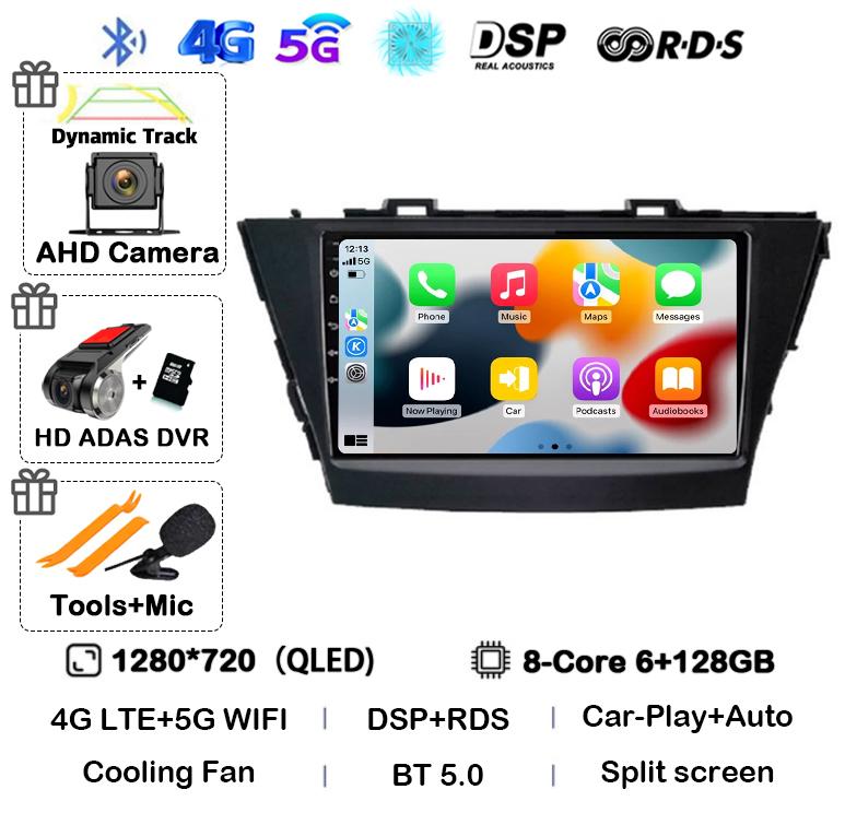 Android 14 Carplay For Toyota Prius Plus V Alpha 2012 2013 2014 2015 2016 2017 LHD/RHD Car Radio Multimedia Player Stereo GPS BT