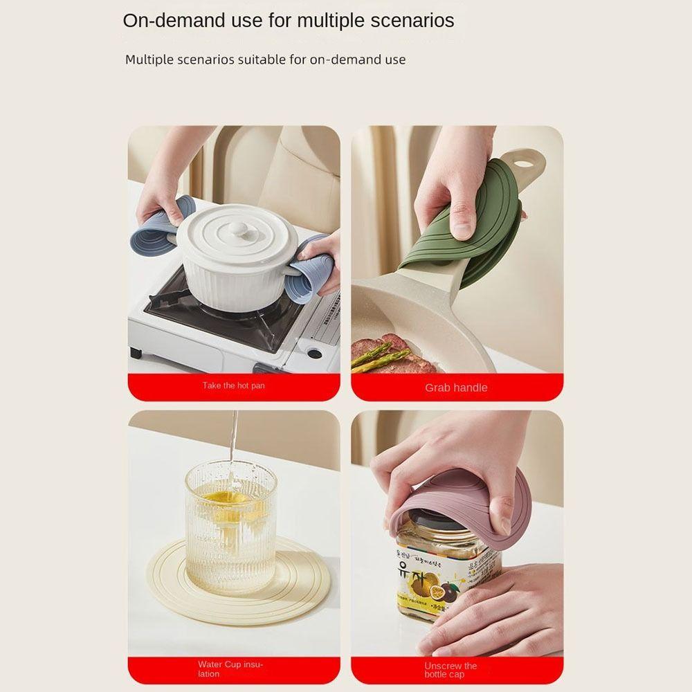 Anti-scalding Silicone Insulation Pad Non-slip Coaster Minimalist Tableware Mat Restaurant