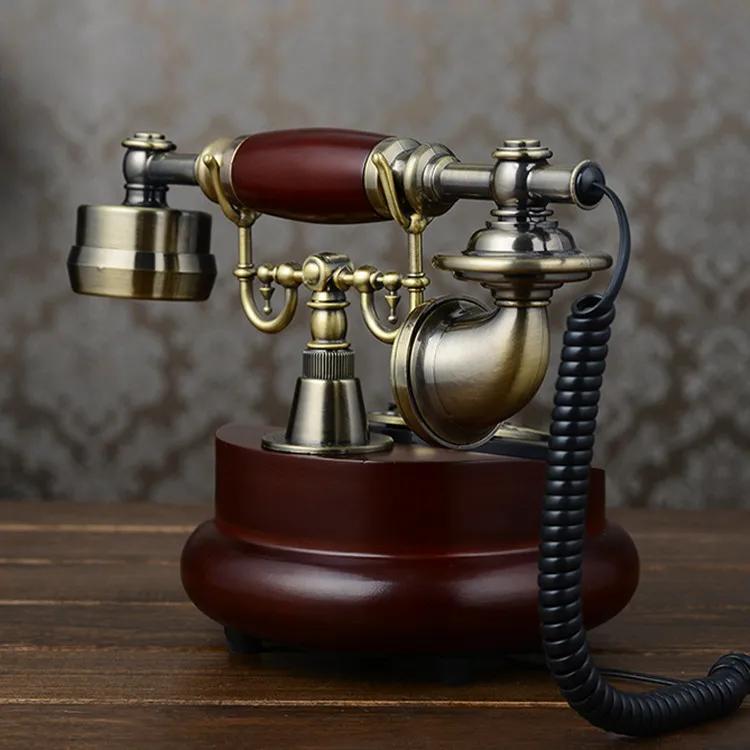 DurableAntique Telephone Turntable European Retro Fashion Creative Telephone Home Office Wired Landline