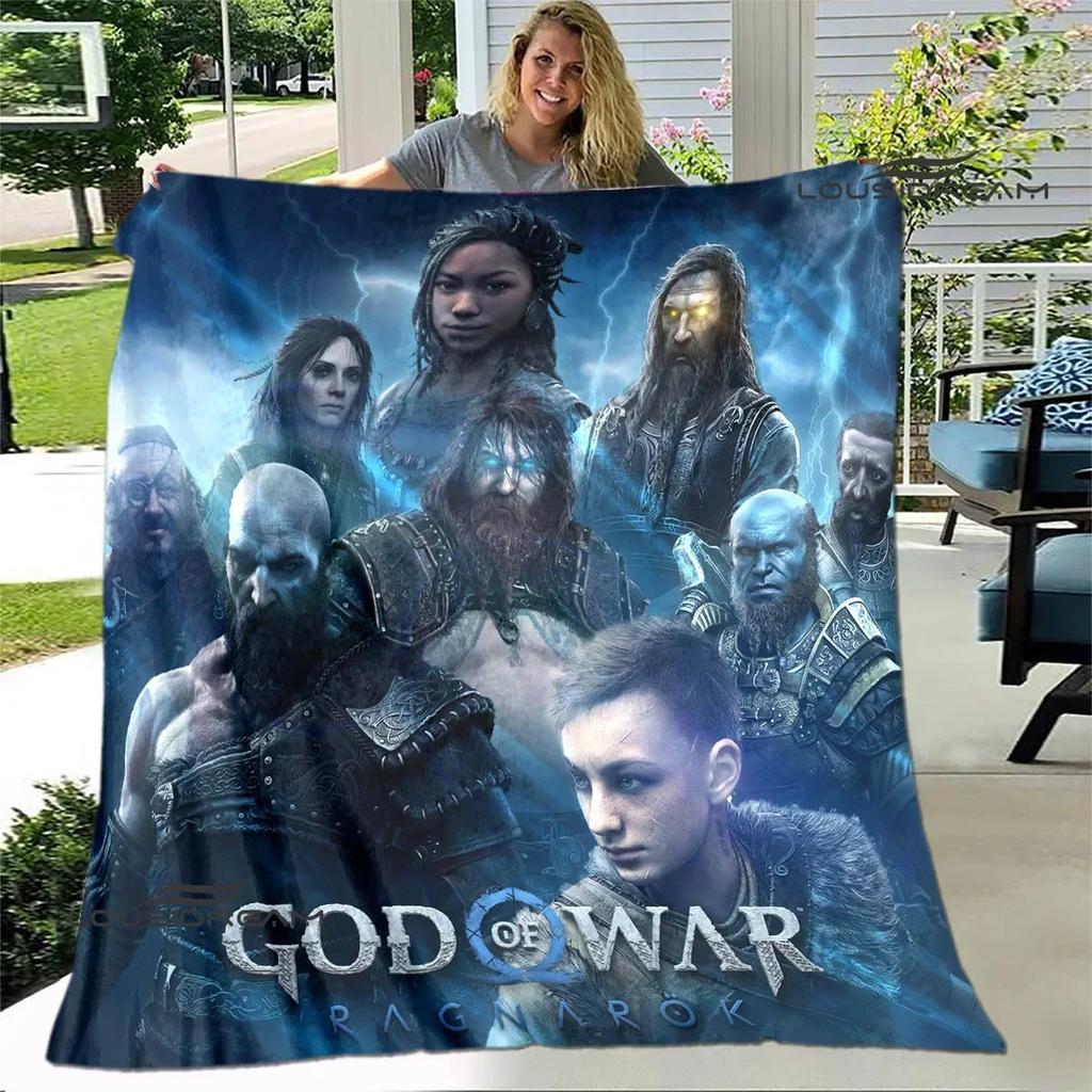 Game God of War Printed Blanket Picnic Blanket Warm Flannel Blankets Home Bed Linings Blankets for Beds Birthday Gift