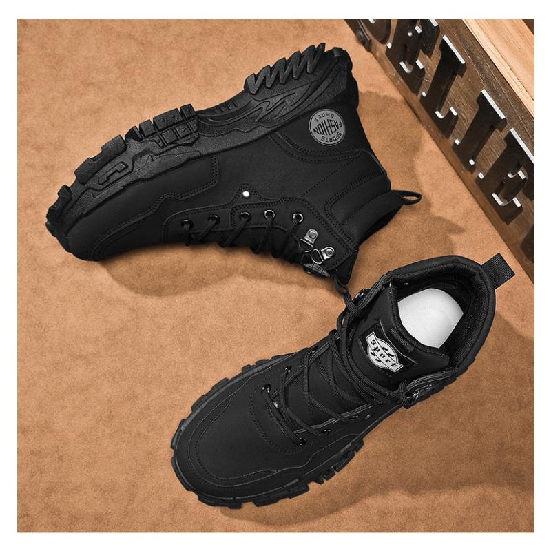 High-top Men's Trendy Shoes Autumn Winter Versatile Martin Boots Fashionable Work Motorcycle Boots