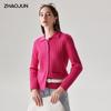 Women's 100% Wool POLO Collar Thick Cardigan