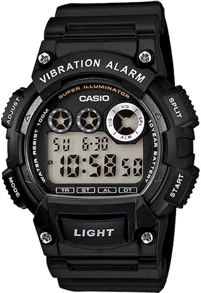 CASIO Standard Digital Men's Watch Vibration Function W-735H-1AV Overseas Model black