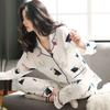 Pure cotton pajamas women's spring and autumn long-sleeved winter large-size pajamas, summer women's suits, loungewear can be worn outside