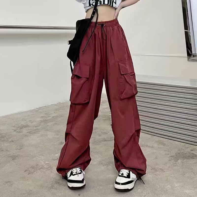 Cargo Pants Women Baggy Trousers 2024 Fall Streetwear Oversized Pants Vintage Casual Elastic Waist Loose Sweatpants Women