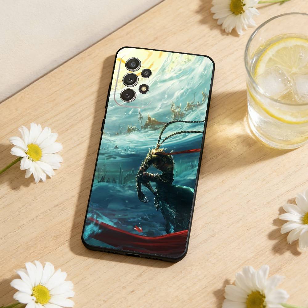 B-Black Myth Wukong Phone Case For Samsung S26,S25,S24,S21,S22,S23,S30,Ultra,S20,Plus,Others Soft Black Cover
