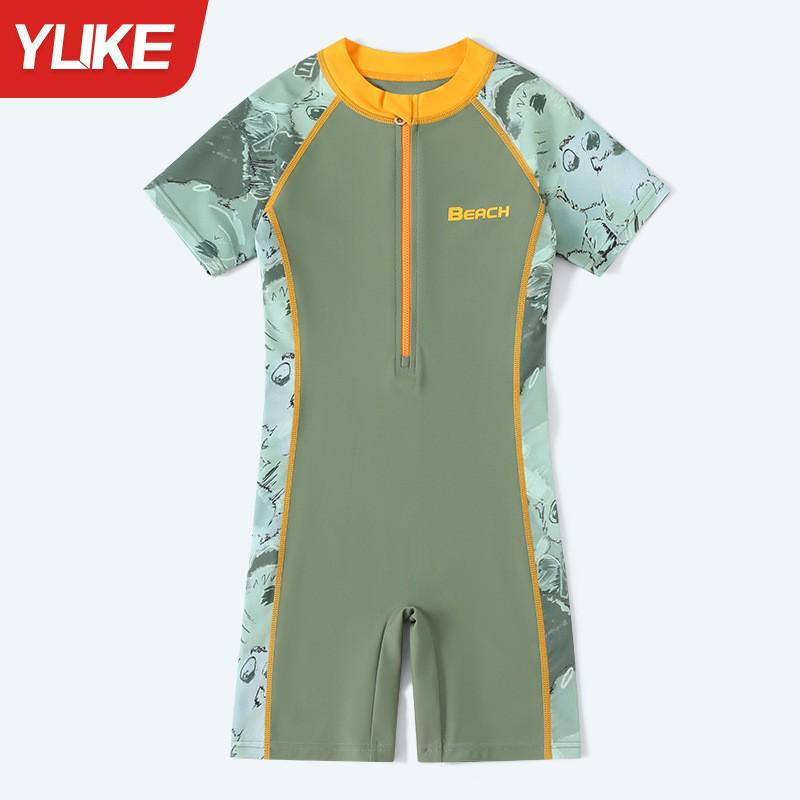 2025 New Style Boys' One-Piece Swimsuit: Quick-Drying Training Set for Kids