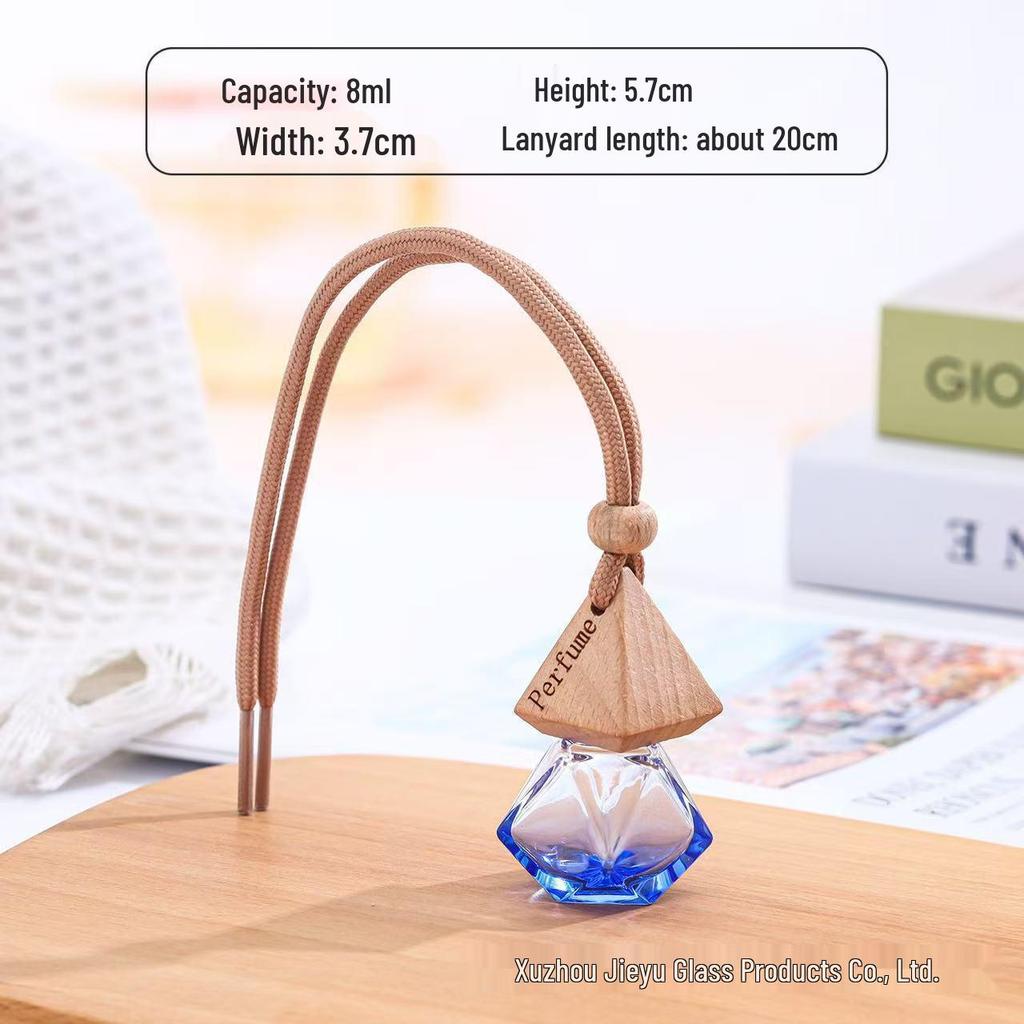 8ml Mini Portable Glass Car Air Freshener & Perfume Decanting Pendant Bottle