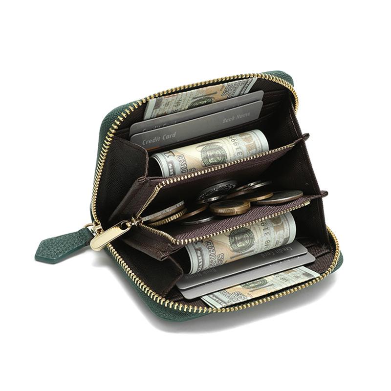 Japanese Cowhide Wallet for Men and Women – Compact Design, Large-Capacity Coin Purse