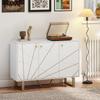 Sideboard Storage Cabinet, Modern Storage Cupboard with Adjustable Shelves and Metal Legs for Living Room, Kitchen, Dining Room, Entryway