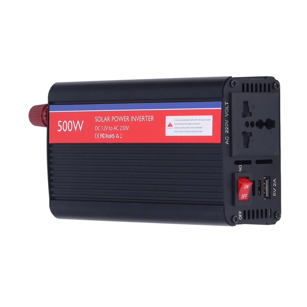 12V Input 230V AC Output 500W Converter Safe for Car Appliance