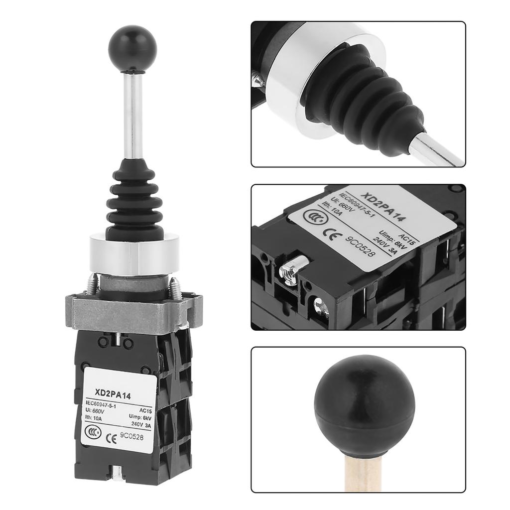 1pc XD2PA14 4NO 4 Position Locked Latching Joy Stick Joystick Switch