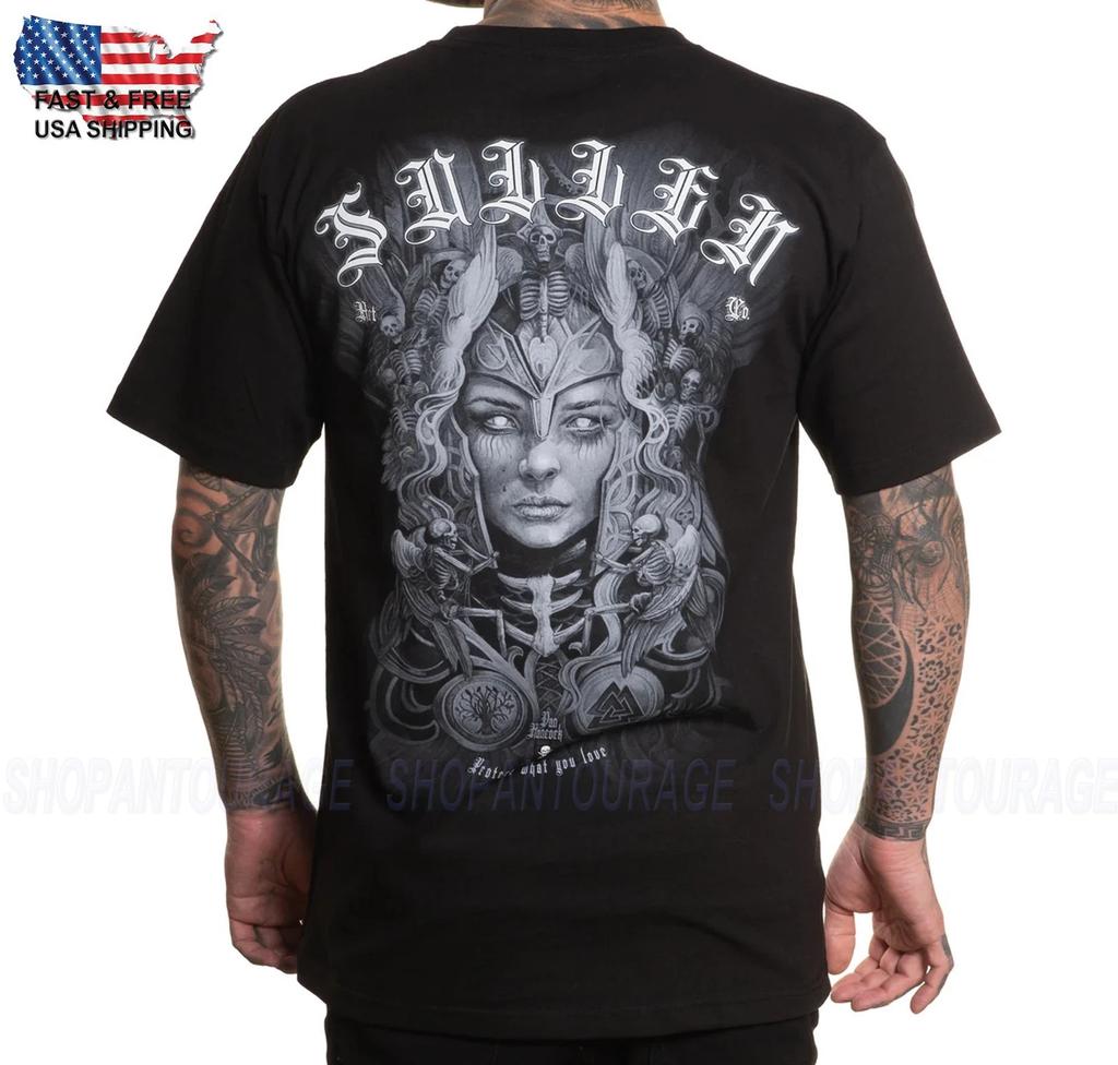 Sullen Art Collective Valkyrie Standard Fit SCM7350 Kurzarm Herren T-Shirt Neue Frühjahr/Sommer Kollektion Reguläre Passform Lässig Herren