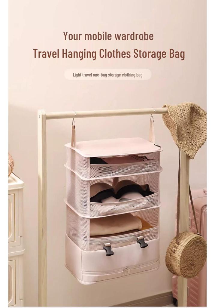 Hangende Reiskledingkast Organizer: Grote capaciteitstas voor kleding & ondergoed