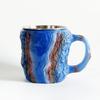Mineral Crystal Coffee Mugs Cups Elegant Mineral Cup Exquisite Resin Tea Cup Multi-use Mineral Crystal Mug for Home Office 8cm