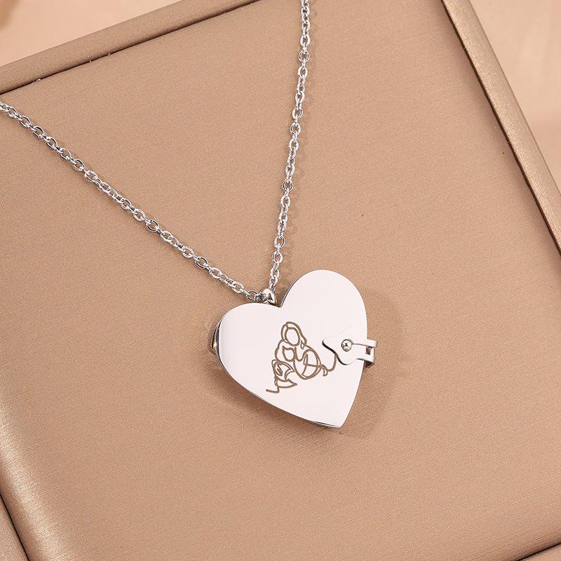 Titanium Steel Love Letter Pendant Necklace for Couples - Clavicle Chain for Girls.