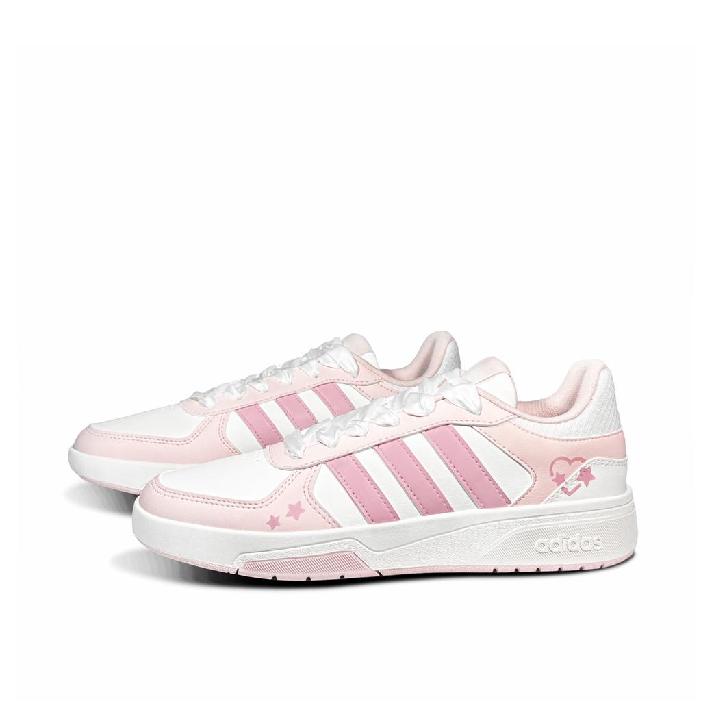 adidas COURTBEAT Dream Weaving Heart Low Top Skateboard Shoes Unisex Pink White KI6785(Team-814)-Random Packaging Bags