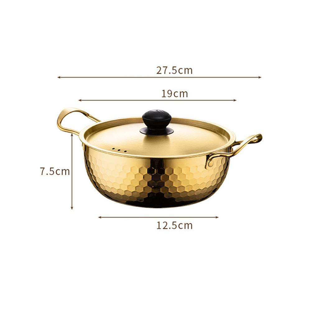Durable Stainless Steel Korean Ramen Pot Thickened Small Cooking Sauce Bowl Multifunctional Noodle Bowl