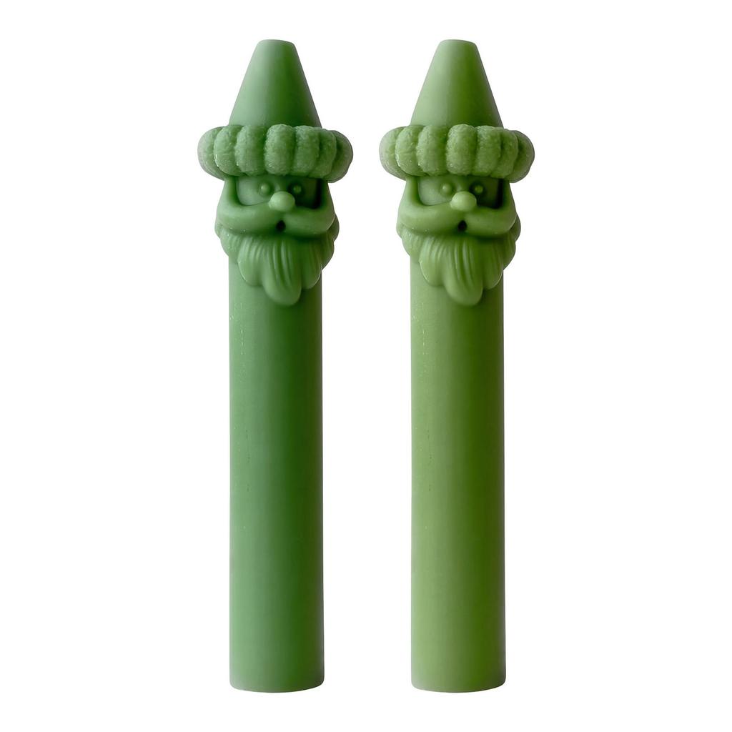 Santa Clause Pillar Candle Silicone Mold For Holiday Decoration Christmas Candle Silicone Mold for Making Candle Soap