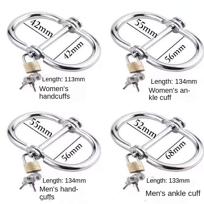 Spaß Zubehör Anal Plug Einstellung SM Spielzeug Bindung Spielen Handschellen Erwachsene Spielzeug Sex Produkte Metall Handschellen Sex Spielzeug