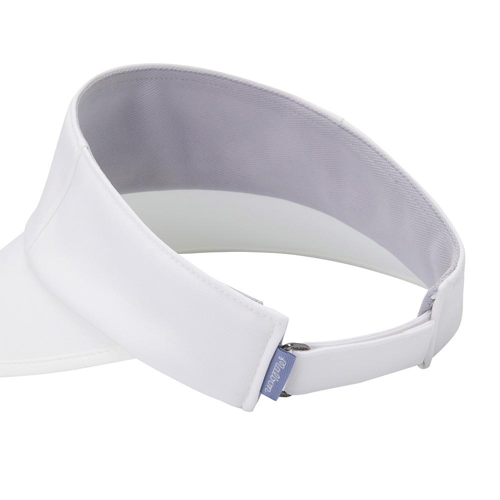 MALBON GOLF Malbon Logo Wide-Brimmed Visor Ivory (Woman)