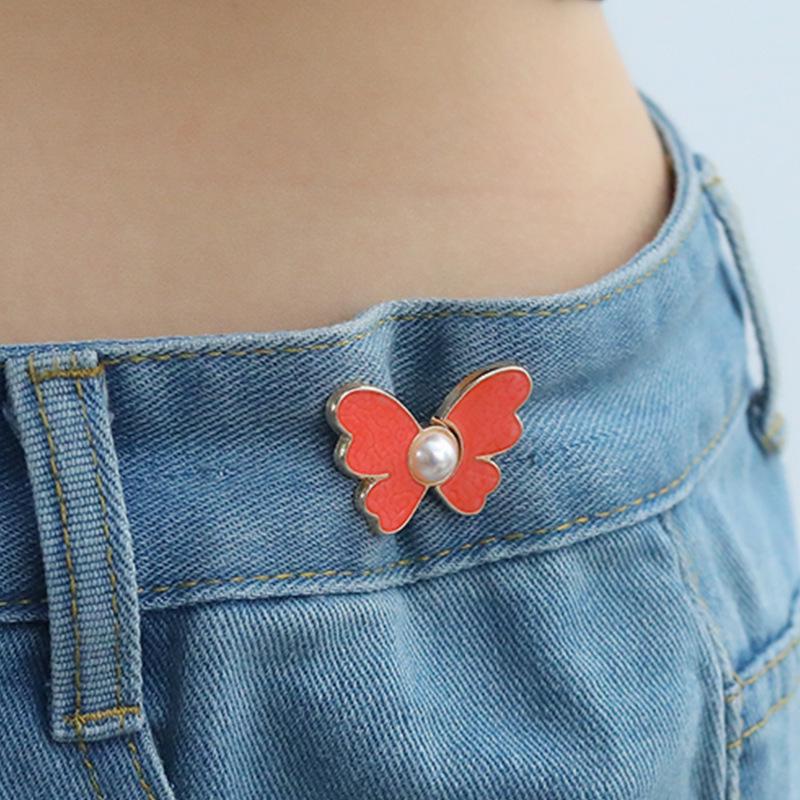 Butterfly Adjustable Waist Buckle Button for Jeans - Seamless, Nail-Free, Detachable