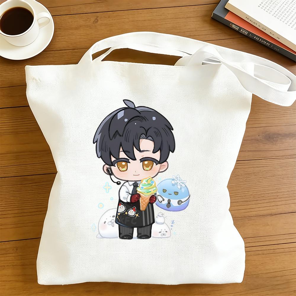 2026 Love and Deepspace Cartoon Zayne Stage Canva Bag 30x35/35x40CM Anime Cosplay Cute Printed Shoulder Handbag Fans Gift