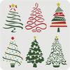 Large Plastic Reusable Drawing Painting Stencils Templates for Painting On Scrapbook Fabric Tiles Floor Furniture Wood Square Christmas Tree Pattern