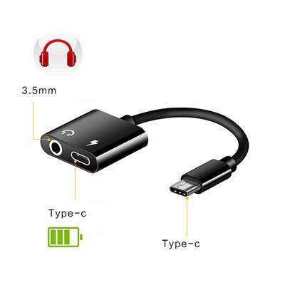 USB Type C To 3.5mm Audio Adapter Cable 2 In 1 Type C Headphone Mic Audio Charging Adapter Stereo Aux Converter for 2 Xl