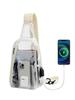 PVC Transparent Waterproof Chest Bag with USB Charging