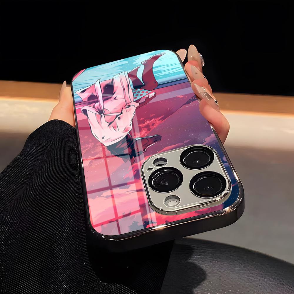 

B-Bojack Cartoon H-Horseman Funny Phone Case Luxury Glass Phone Case For IPhone 17 16 15 14 13 12 11 Pro Max Plating Frame Cover iPhone 16 Pro