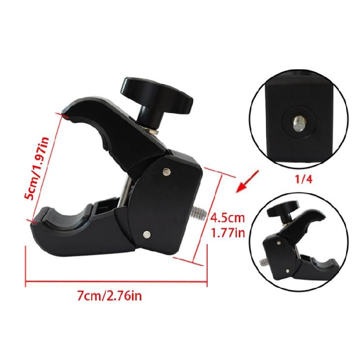 Super Clamp Mount Holder Adapter with 1/4Inch Thread for Monitor LED Flash Light Camera Tube Microphone Stand Bracket