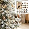 Acryl Vogelkalender Blind Box Roofvogels Advent met 24 2D Ornamenten, Aftel Realistische Ornamenten voor Bureau Set, Beeldjes, Kerstcadeau Liefhebbers Dier