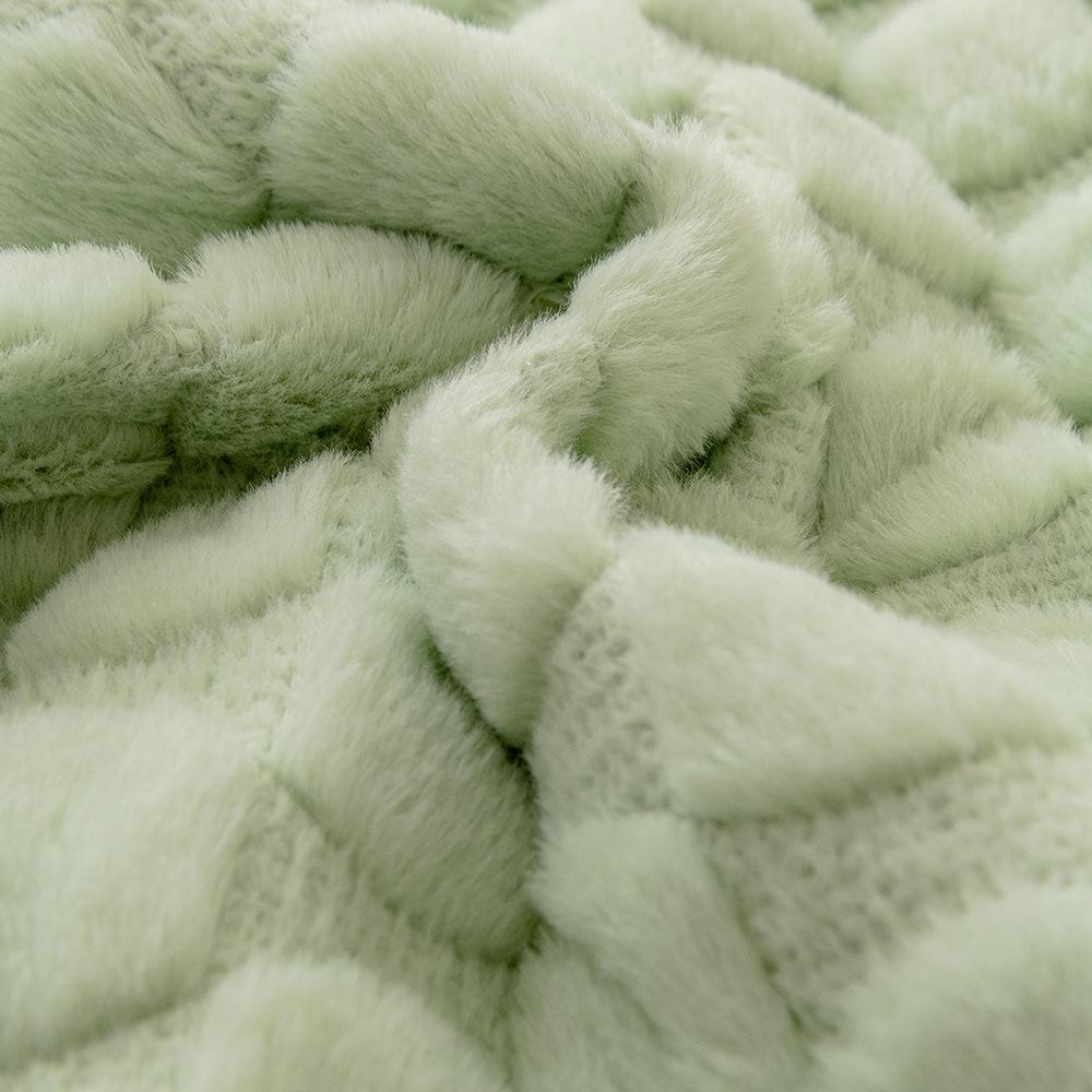 Králík Plyšový Zimní Polštář na Pohovku Zesílený Fleecový Polštář Protiskluzový Kožený Potah na Pohovku Severský Nový Potah Ručník