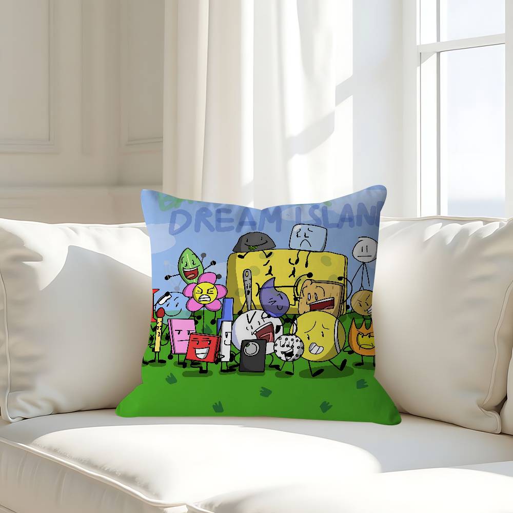 Cartoon B-BFDI Pillow Case Removable Washable Cushion Cover – All-Season Soft Linen