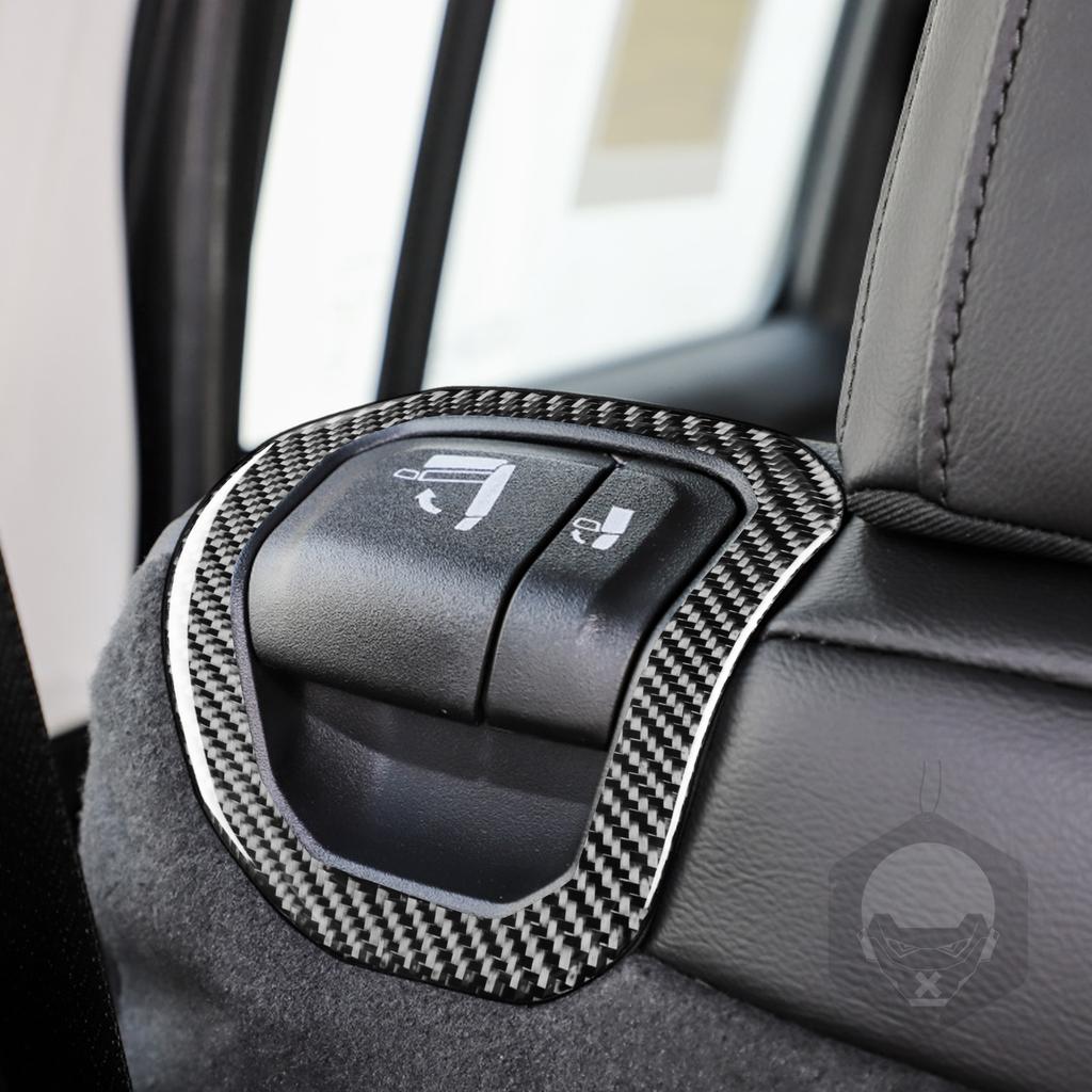 For Jeep Wrangler 2018-2020 Carbon Fiber Rear Seat Folding Switch Frame Panel Decorative Cover Car Accessories Interior Sticker