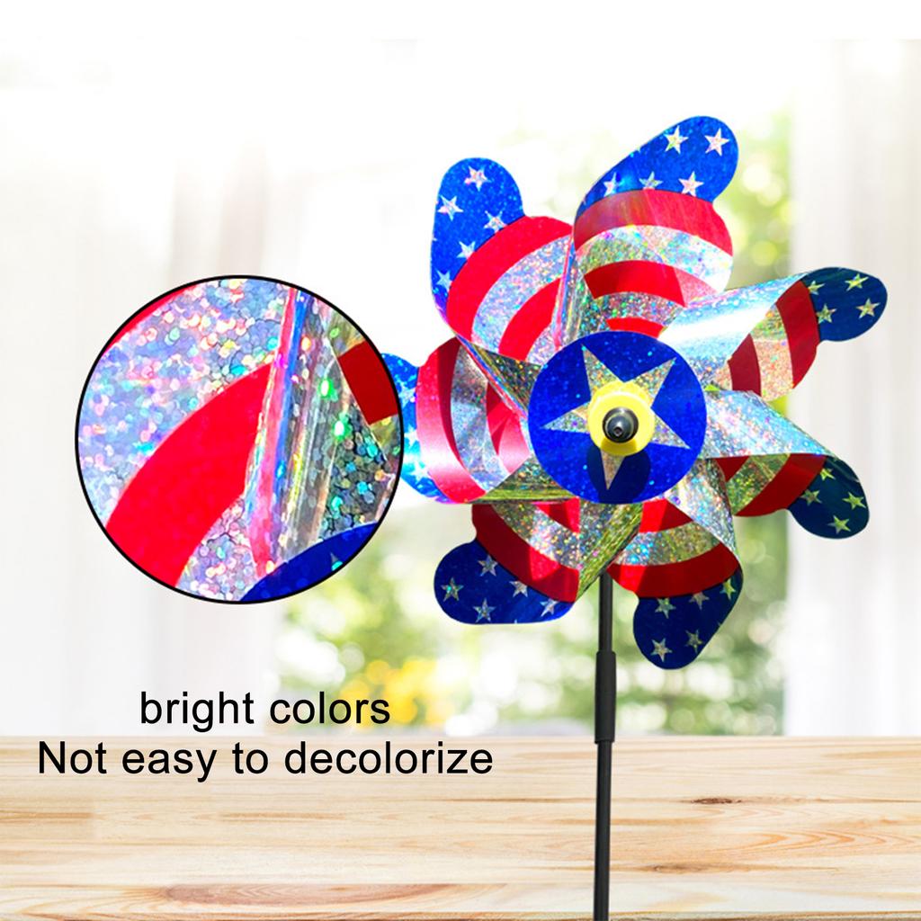 Silver Bird Repelling Windmill Color 7 Pieces of Windmill Balcony Farm Decoration Windmill