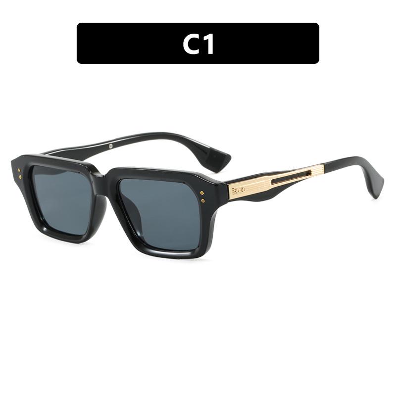 

Square Studded Sunglasses 2025: Trendy European & American Fashion with UV Protection As shown