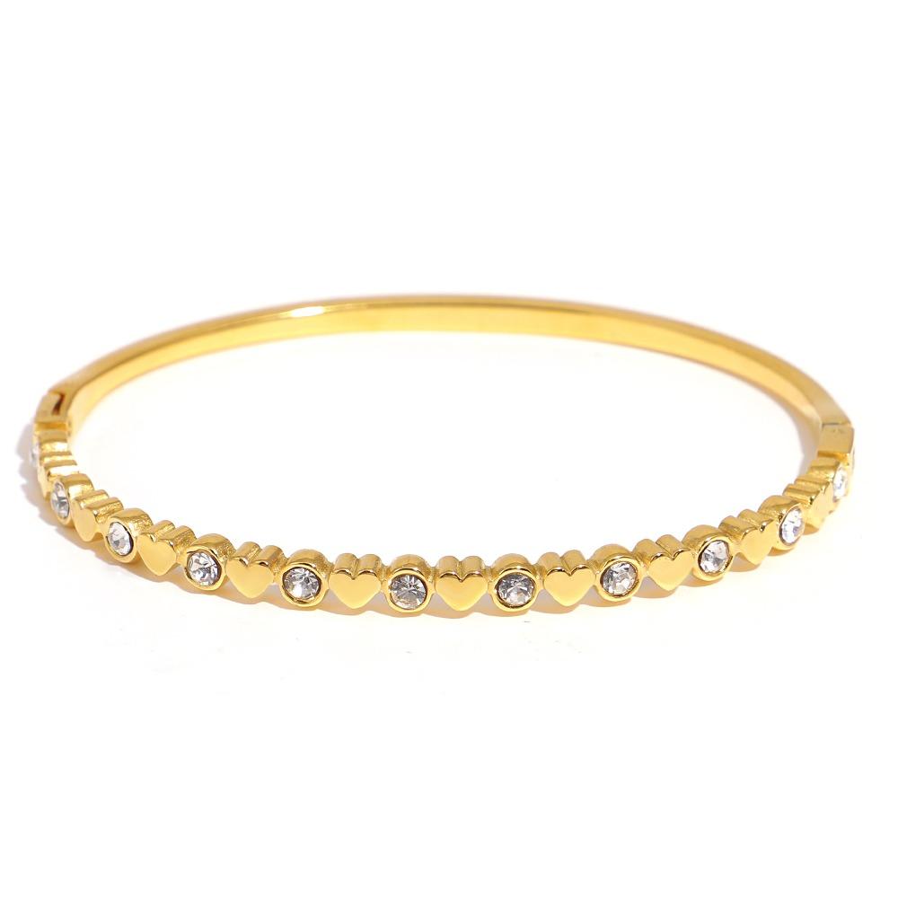 Waterproof Chic Charm Bangle Fashion Hand Chain Non-fading Cuban Bracelet  Hand Accessory