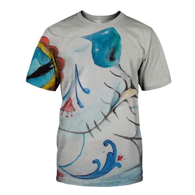 Summer New Anime Skull 3D Printed Round Neck Short Sleeved Women's T-shirt