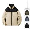 Men's Brushed Heather Fleece Jacket  Midweight Zip Up Jacket with Fleece Exterior and Sherpa Bonded Interior