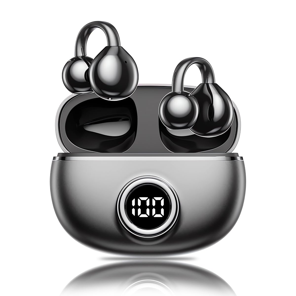 

Bluetooth Wireless Earbuds Sound Bluetooth Instant Bluetooth Earbuds with Bone Conduction Up to 60 Hours of No Ear Air Conduction Earbuds with Fast чорний