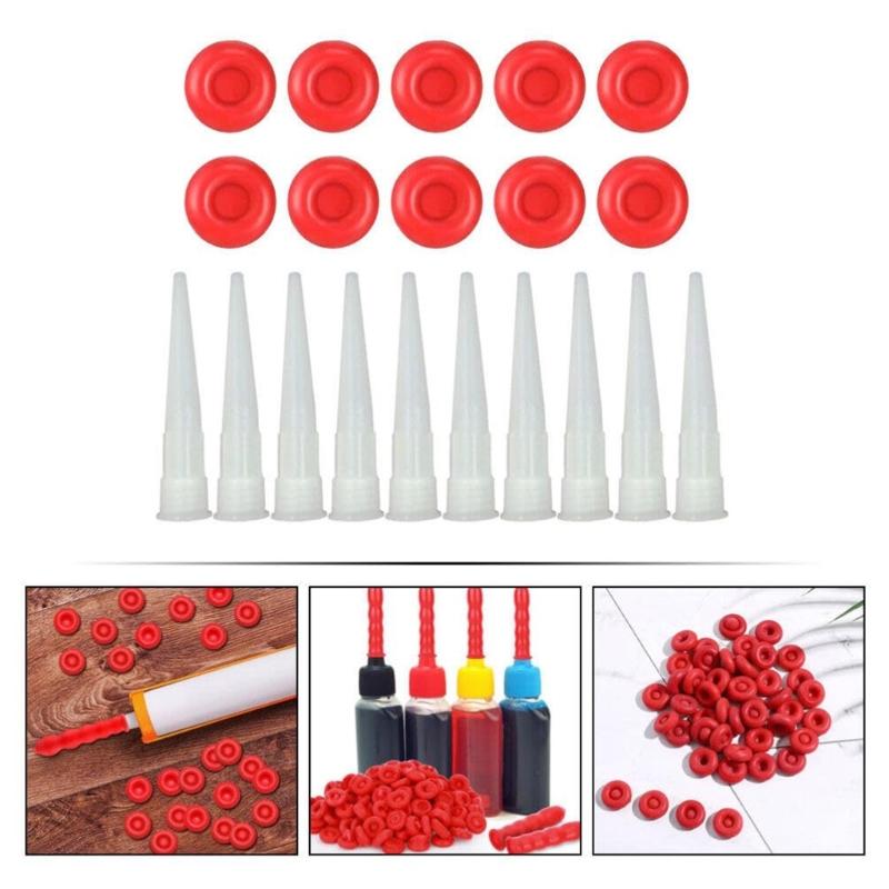 Silicone Tube Nozzle Caps Sealable Cartridges Spare Nozzles Screw Cover for Silicone Caulking Pipe Spare Nozzles