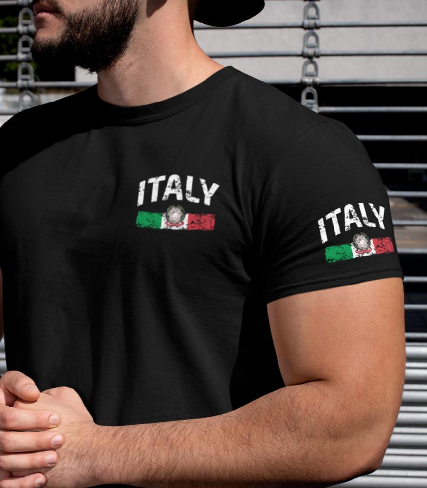 Itálie Tričko, Italská Trička, Tričko s vlajkou Itálie, Tričko s italskou hrdostí, Italské tričko