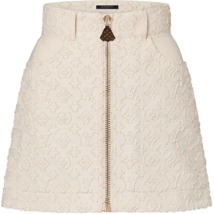 LOUIS VUITTON Monogram Fil Coupe Mini Skirt 1AFUQ3