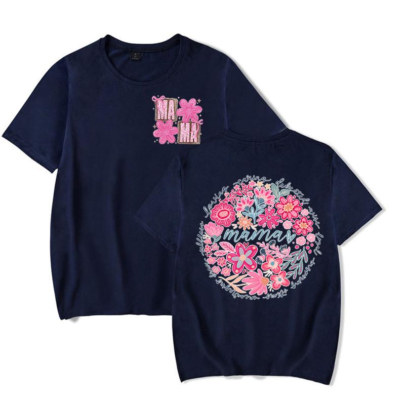 Happy Mother's Day Gift Funny T Shirts Vintage Flower Design T-Shirt for Women Retro Mother Summer Clothes Boho Floral Mama Tops
