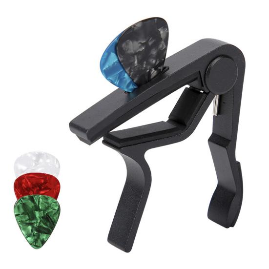 Guitar Capo High Strength One-Handed Operation Easy To Use Acoustic Guitar String Steel Ukulele Capo Guitar Picks