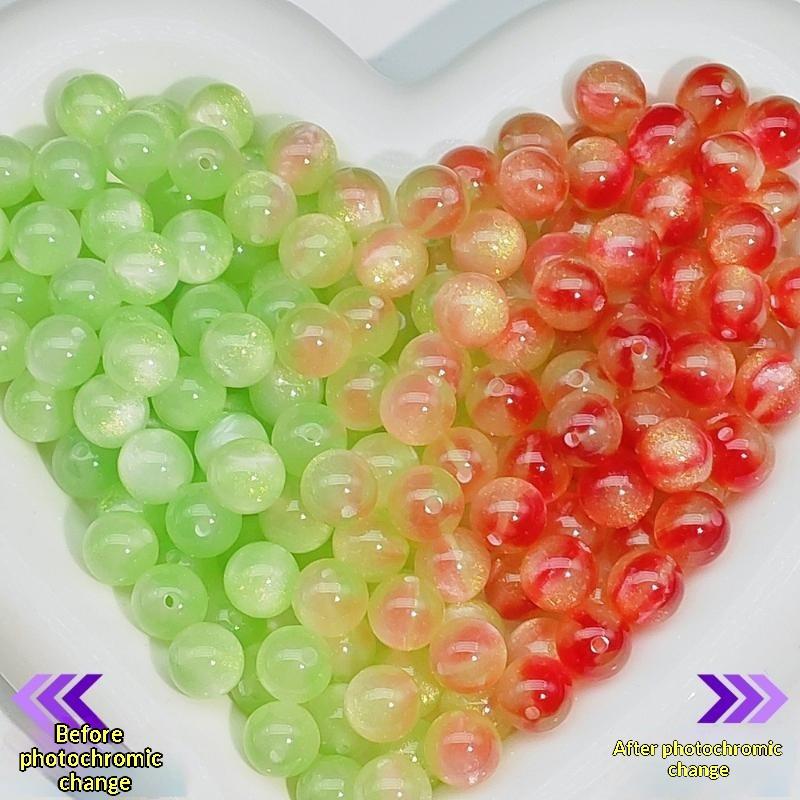 10Pcs 10mm UV Reactive Cat Eye Resin Beads Vibrant Color for DIY Necklace Bracelet Earring Handmade Jewelry Crafts